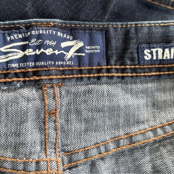 Seven7 Men's Deep Indigo Straight Jeans - Picture 5 of 14